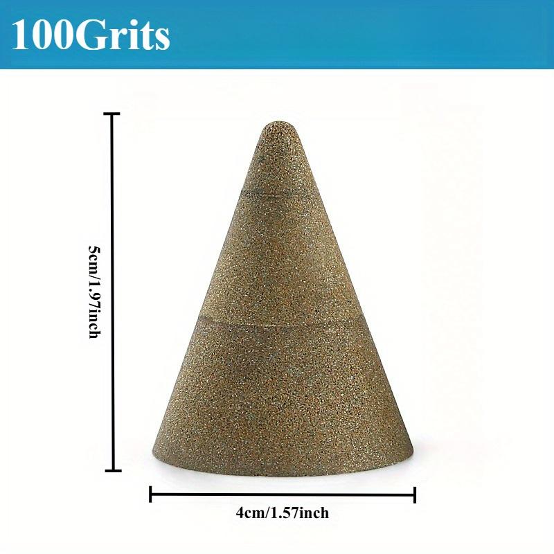 

1 шт. 50/100/200 зерен Каменные шлифовальные и полировальные круги Конические конусные Угловая шлифовальная машина Алмазная шлифовальная головка Резьба по камню Фигурные линии 100Grits