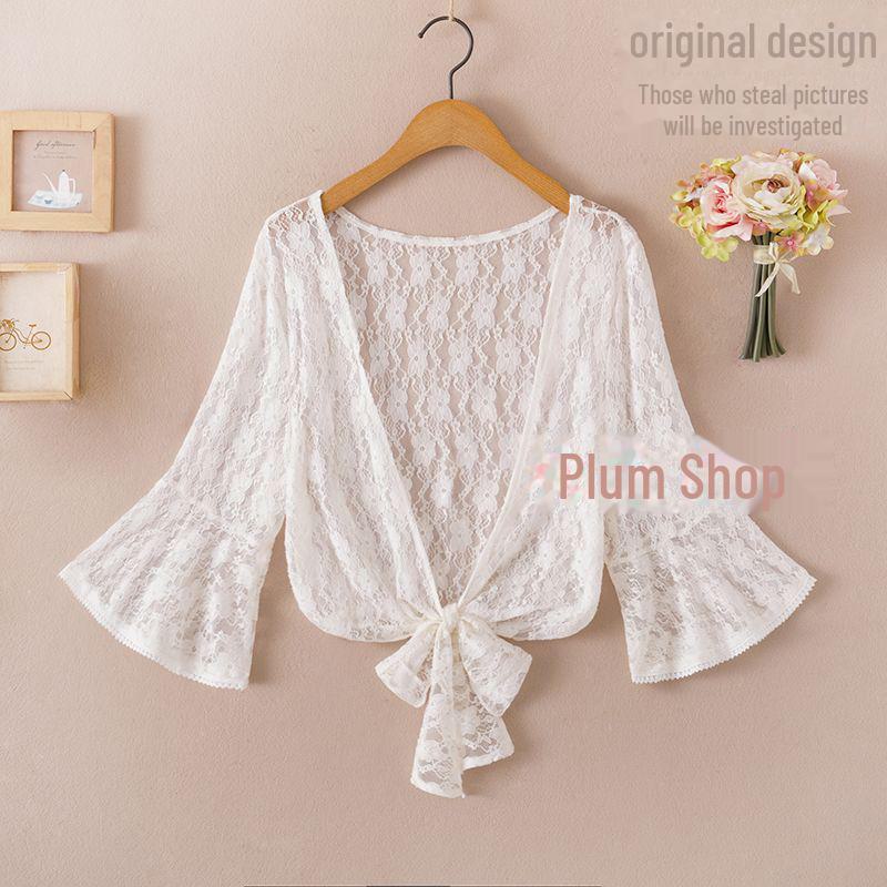 

Шифоновый кардиган с защитой от солнца и рукавами в виде листьев лотоса XL for 120-160 lbs