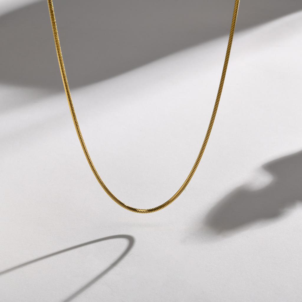 Stainless Steel Square Snake Bone Chain Thin Chain, Collarbone Necklace Lady, Gold Chain, Simple And Fashionable 131