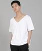 Seinteukeulu Plain Big V-Neck Short Sleeve T-Shirt Bigv-883 White
