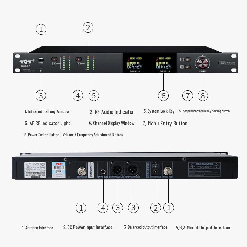 797audio DW612 Dual Wireless Microphone System (CN version)