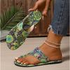 Summer Women Slippers Bohemian Flower Pattern Sandals Casual Flip Flops Fashion Big Size Slippers Home Slides Women Sling Shoes