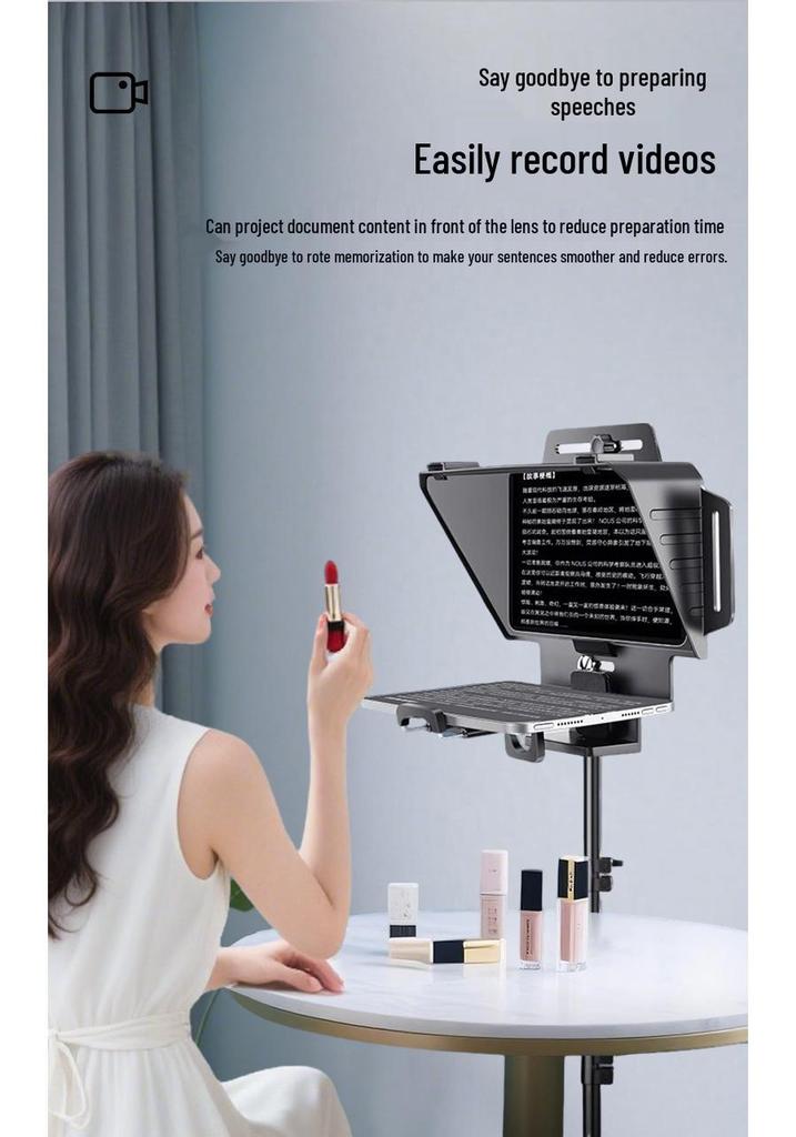 Ruifutu Přenosný teleprompter pro DSLR a mobilní zařízení