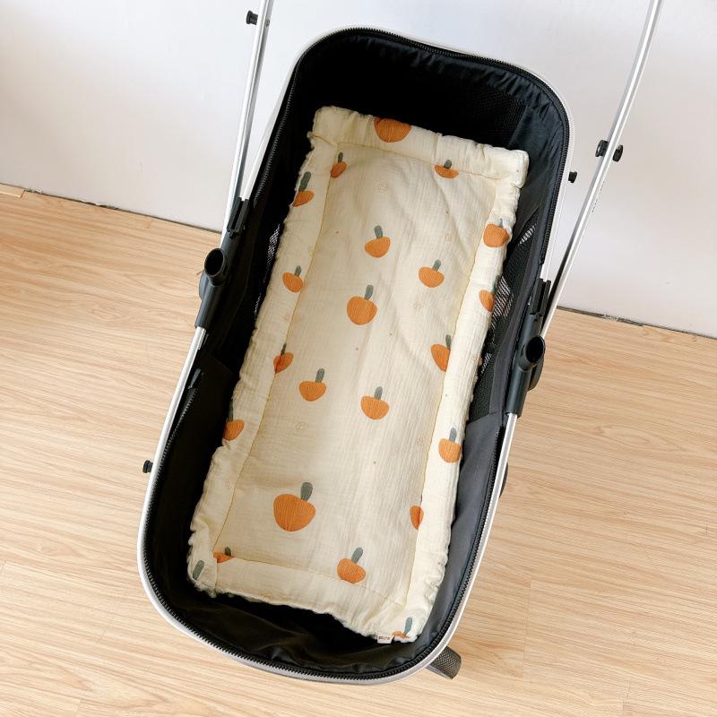 Soft & Cozy Baby Stroller Cushion: Pure Cotton Mattress with Dot Fleece for Autumn and Winter Comfort