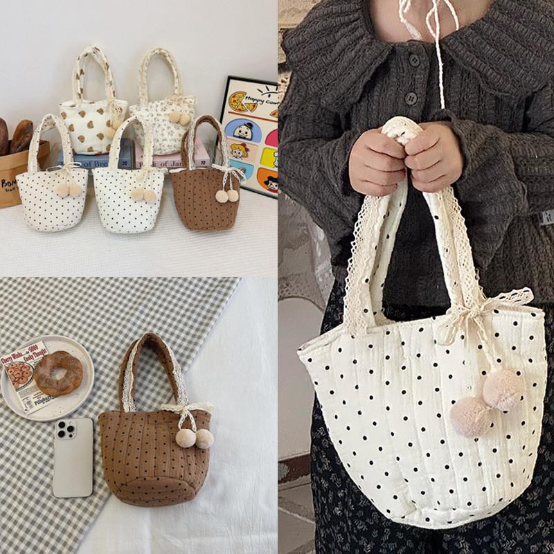 Bear Kids Baby Shoulder Bag Cute Cotton Cartoon Water Bucket Bag Outdoor Handbag