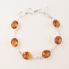 Citrine Gemstone 925 Sterling Silver Jewelry Handmade Bracelet 9" Gift For Mom RB-5-3