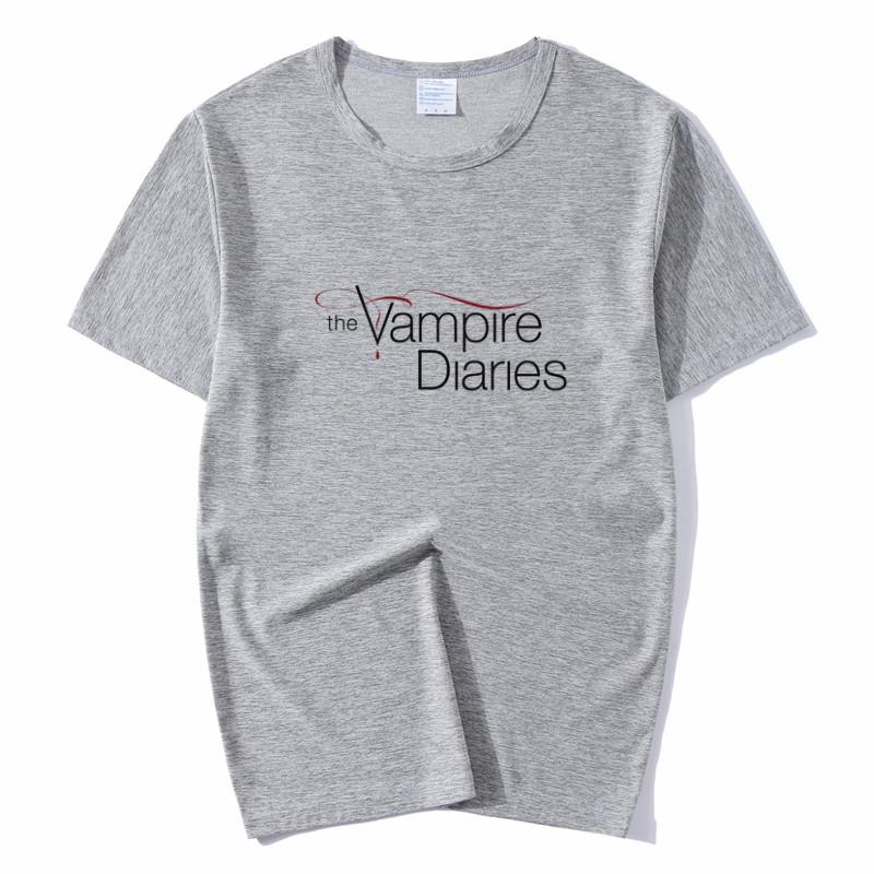 La Maglietta Diaries Stampa Damon Estiva Larga T-shirt Donna Ulzzang Casual T-shirt Harajuku