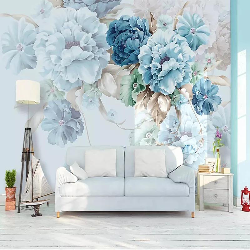 3d Mural Hand-Painted Pastoral Flower Pattern Wall Mural Living Room Bedroom Wallpaper Home Decor