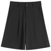 Black shorts women's summer new high-waisted straight A-word loose casual wide-leg suit five-point pants