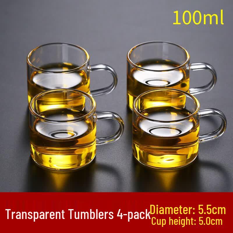 Chinese Heat-Resistant Glass Gongfu Teacup Set