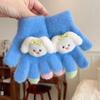 Full Finger Knitted Gloves Warm Lining Winter Gloves Stylish Thermal Gloves  for Kids