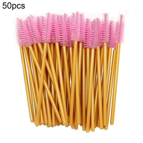 50Pcs Disposable Mascara Wands Eyelash Brushes Applicator Makeup Tool Portable