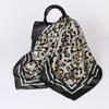 Women's Fashion Leopard Print Head Scarf 90cm Silk Scarf Temperament Scarf New Ladies Square Scarf Sun Shawl