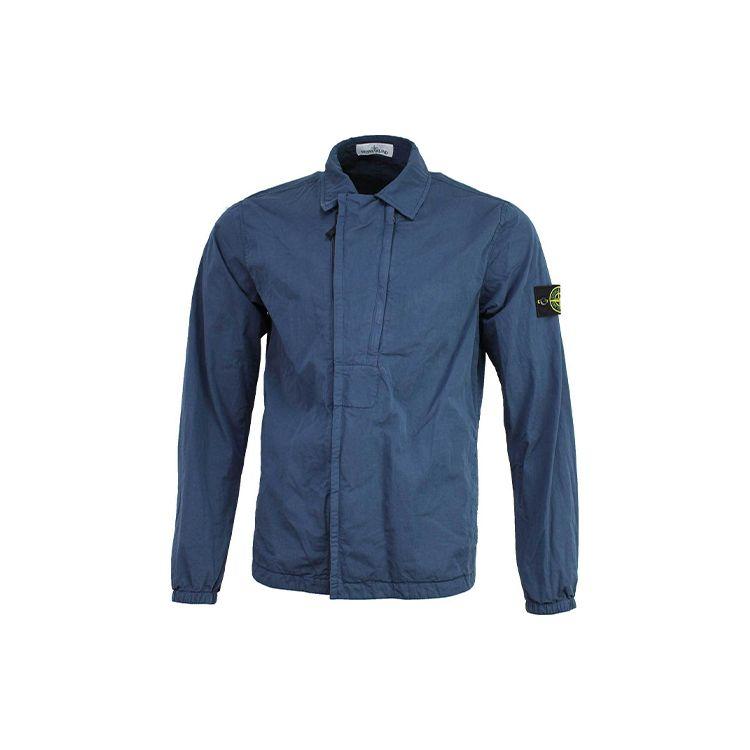 

STONE ISLAND Рабочая куртка-рубашка на молнии на груди Мужская куртка Синяя 721510408-V0028 S