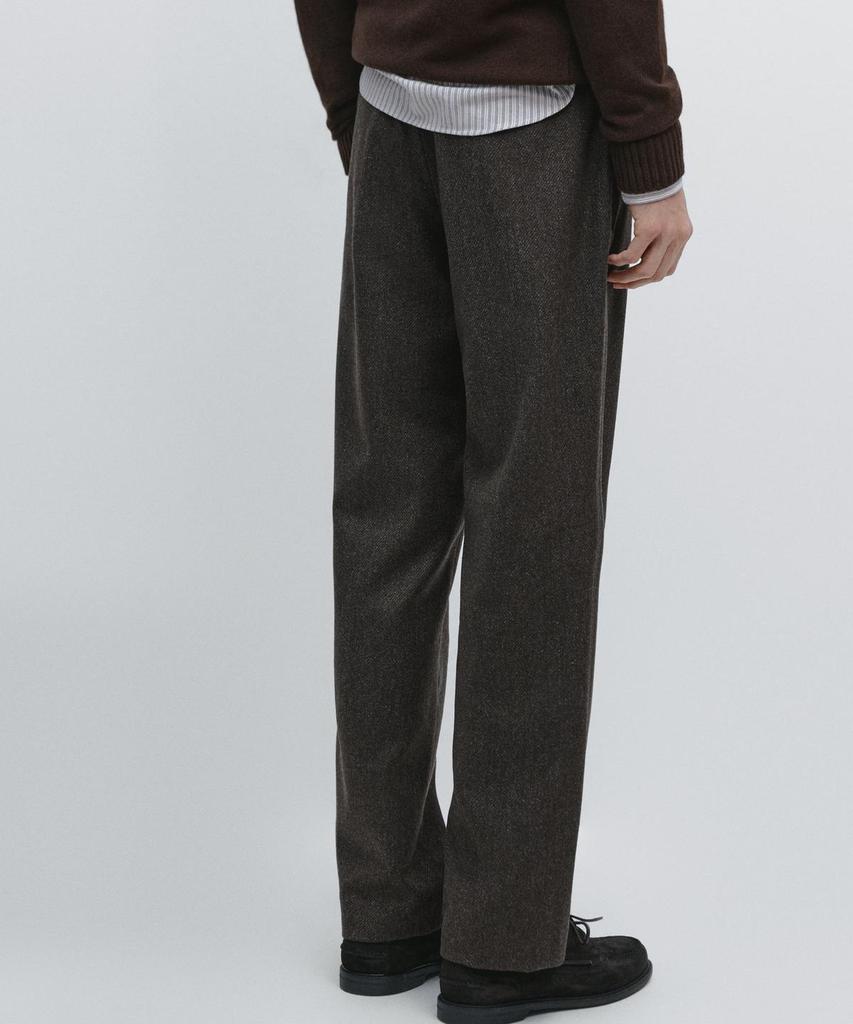 Masimodutti Wool Blend Twill Pants