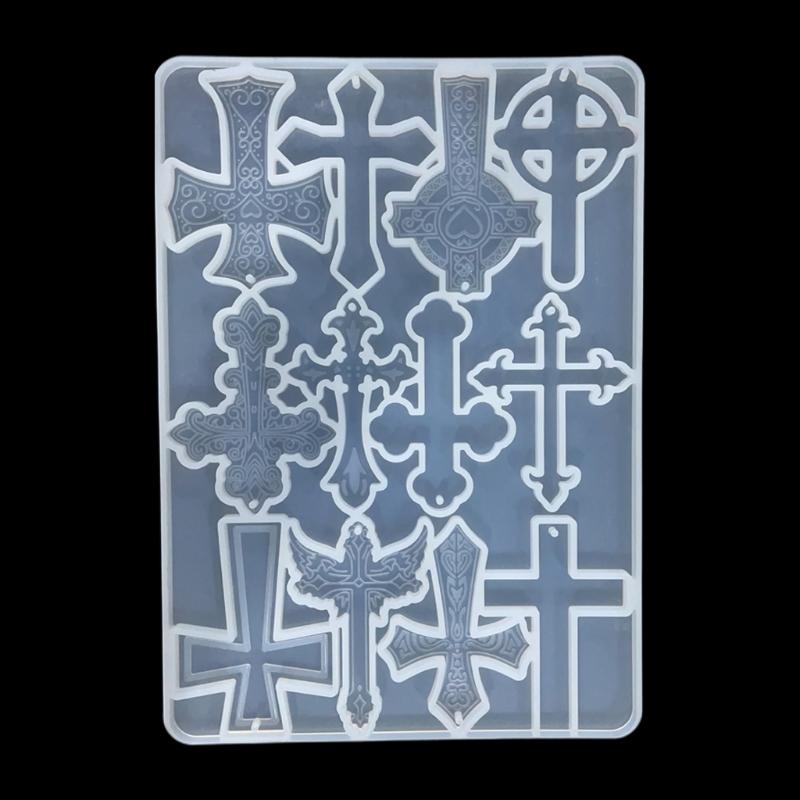 Handmade Jewelry Pendant Resin Casting Mold Tool Religious Theme Keychain Crystal Resin Mold DIY Crafts UV Epoxy