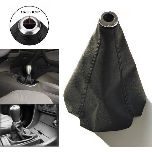 Universal Car Stitch Leather Manual Gear Shifter Shift Knob Gaiter Boot Cover x1