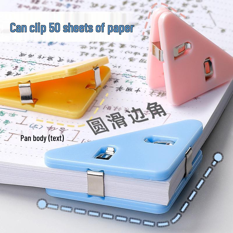 Transparent Triangle Corner Clip for Student File Organization and Storage