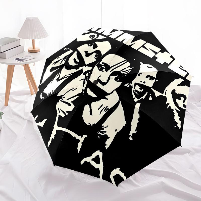 Rammstein, Music Automatic Opening and Closing, 8 rib Structure Portable Umbrella, Suitable for Men and Women in All Seasons Perfect Gift f
