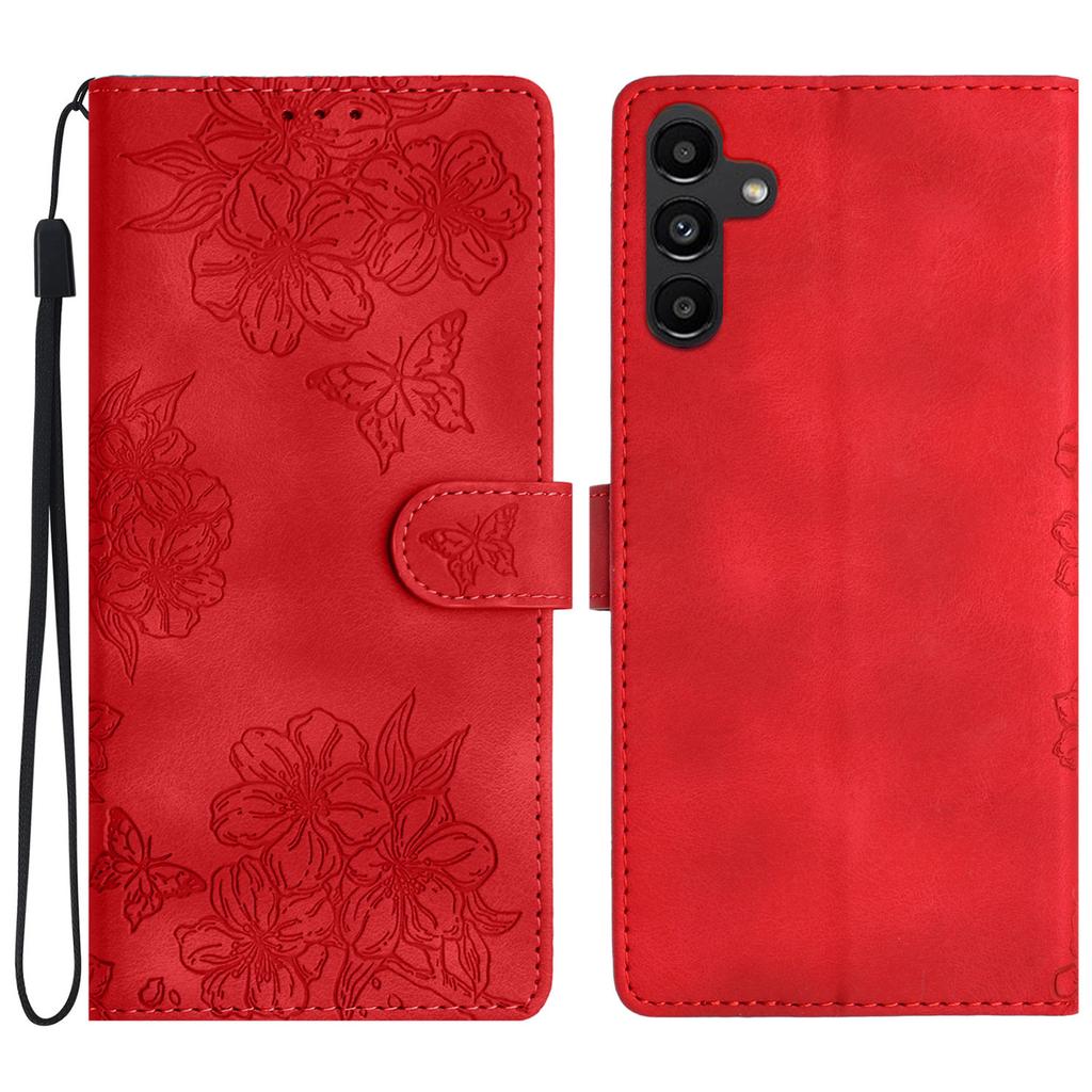 Huse pentru Samsung Galaxy A16 5G/A16 4G Model Fluture Flori Piele la Atingere Husă Telefon