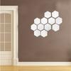 Mirror Wall Stickers, Hexagon Mirror Art DIY Home Decorative Wall Mural Acrylic Self-Adhesive Wall Sheet Tiles For Living Room Bedroom