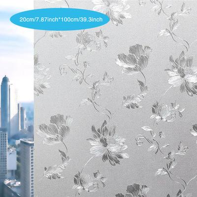 20x100cm Static Frosted Window Film Privacy Sticker For Bathroom Opaque Translucent Light Control Adhesive Glass Covering