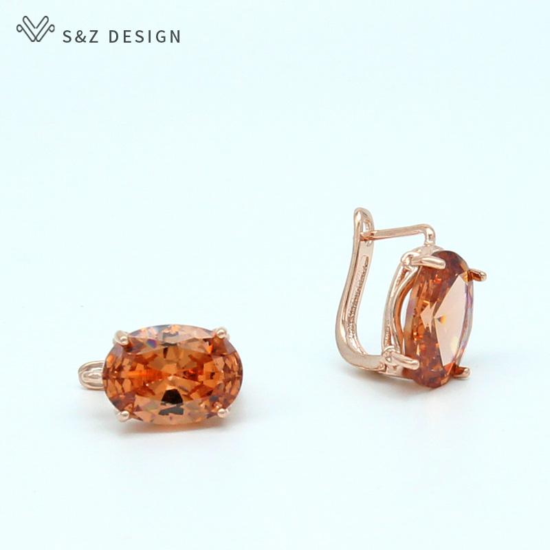 

Модные овальные серьги-капли в форме яйца с кубическим цирконием для женщин, модные вечерние ювелирные изделия, серьги цвета розового золота