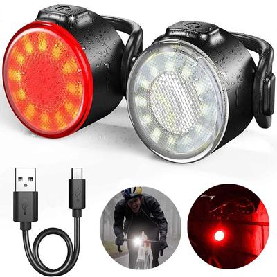1vnt dviračio mini galinis žibintas, nešiojamasis USB įkraunamas dviračio žibintas priekyje, galinėje saugos įspėjamojoje lemputėje