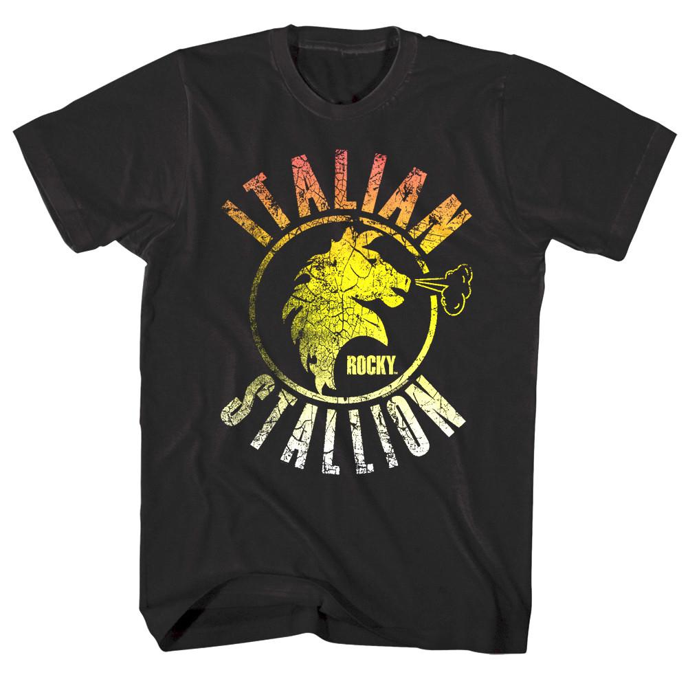 Rocky Balboa Italian Stallion Fire Men T Shirt Vintage Horse Head Boxing Champ M