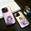 R-Raiden Shogun Genshin Schwarze Süßigkeit silberne Handyhülle Handyhülle Für iPhone17,16,15,14,13,12,11 Plus,Pro Max