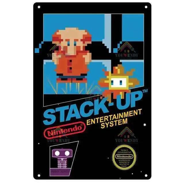 Retro Video Game Metal Poster Classic Gaming Tin Sign Wall Art Man CaveBarCafe Decor X Inches 26T0104 26T0104