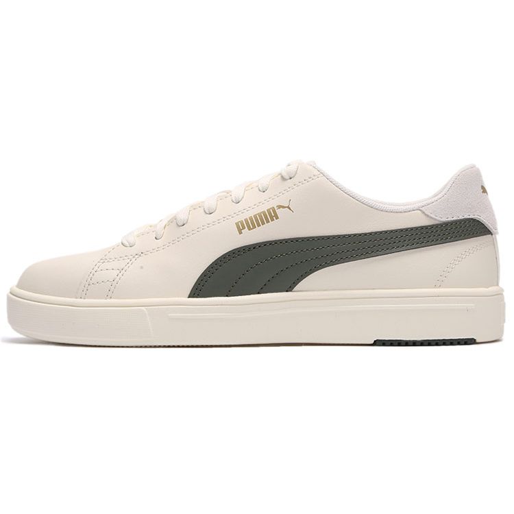 PUMA Unisex Off White Green Serve Pro Lite Low Top Sneakers 374902-13