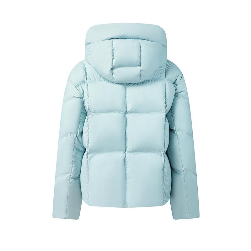 Fila White Casual Commuter Trendy Fresh Comfortable Versatile Slightly Stretchy Goose Down Warm Hooded Down Jacket Women Outerwear F11W543916FLG