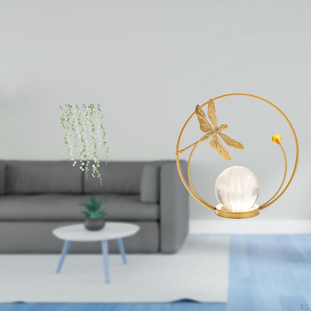 Elegant Wall Art And Crystal Ball Metal Sculpture Figurine for Bedroom Living Room Office Decor