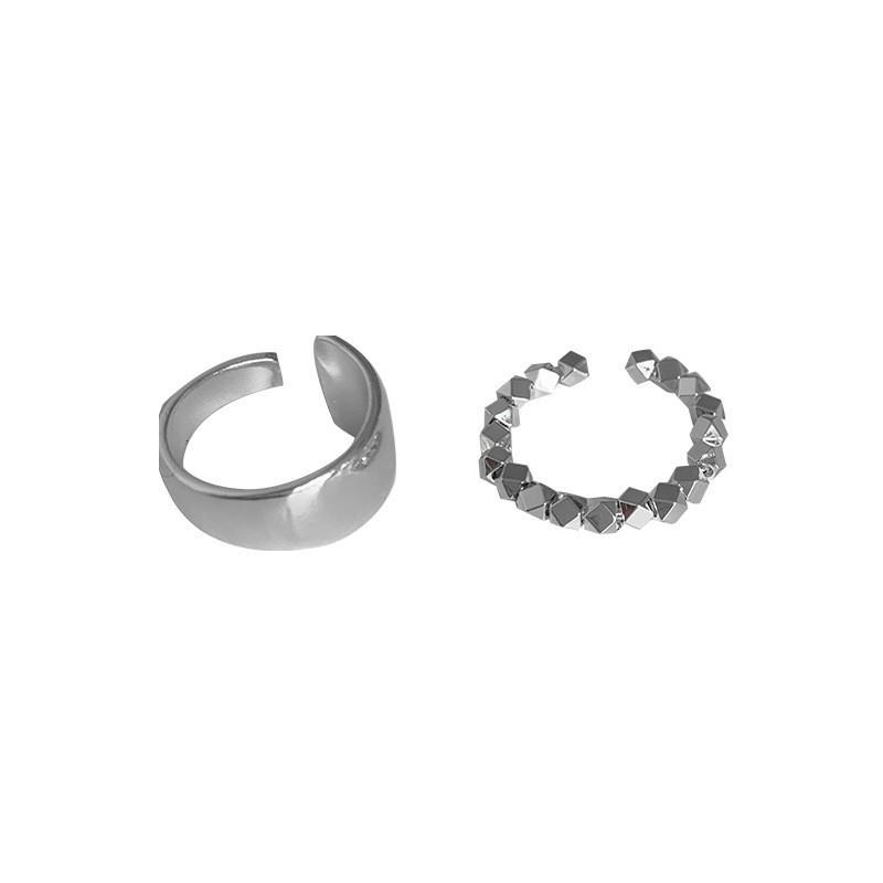 Korean Chic Style Adjustable Copper Geometric Ring For Women Elegant Fashion Accessory
