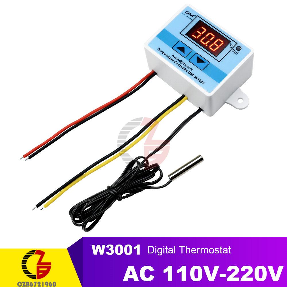 W3001 ST3012 12V 24V 110V 220V LED Digital Thermostat Temperature Controller Regulator Incubator Heating Cooling Control Meter