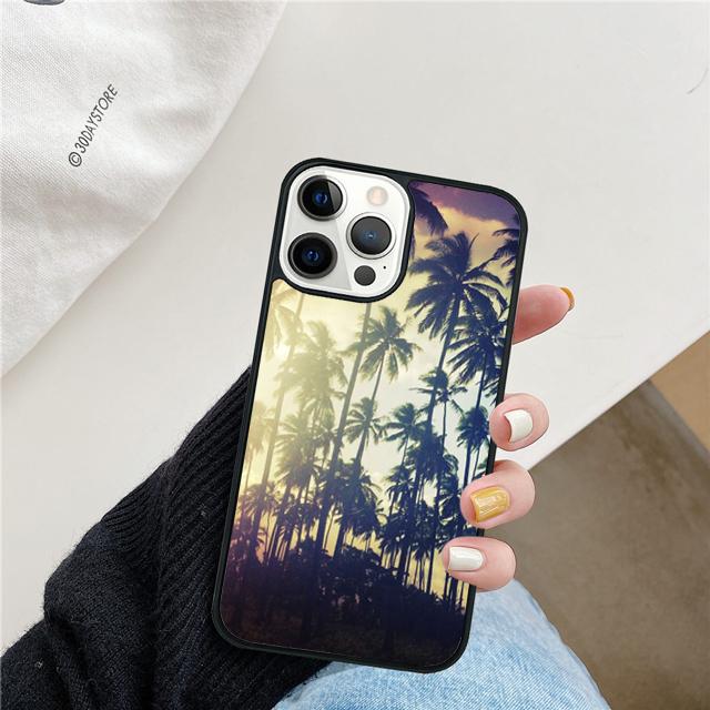 CALIFORNIA PALM TREES Phone Case Cover For iPhone 17 Air 15 16 14 13 12 Pro Max 11 Pro Max Plus Coque Shell