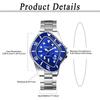 Men's Analog Waterproof Watch Stainless Steel Band Simple Stylish Silver Accessory