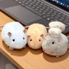 Fluffy Stuffed Hamster Plush Toy Soft Kawaii Rat Doll Cute Stress Relief Sleep Companion for Children Bedside Nap Pillow