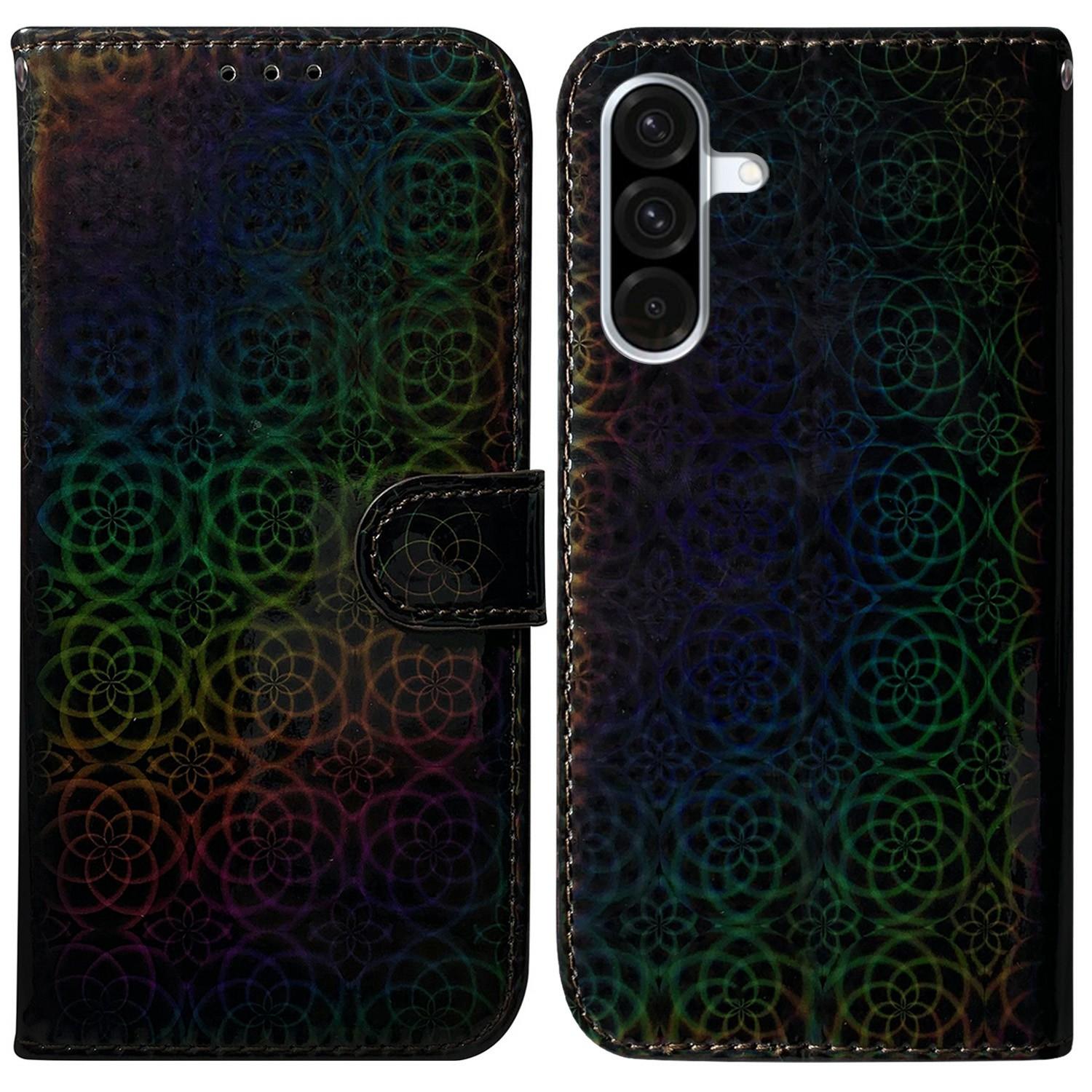 

For Samsung Galaxy A56 5G/A36 5G Stand Case Dazzling Flower Leather Phone Cover Black