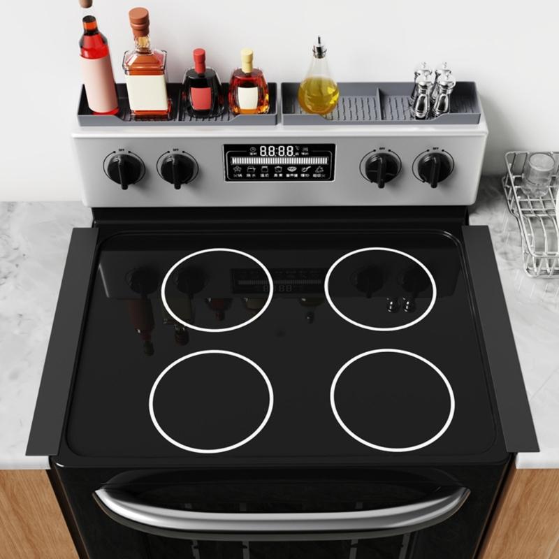 Stove Counter Gaps Cover Heat Resistant Silicone Filler Food and Liquid Blocker Spill Prevention Kitchen Accessory