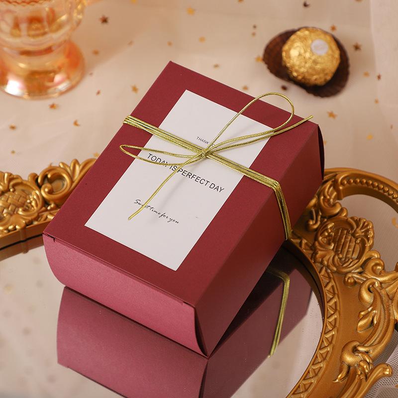 European Wedding Candy Gift Box - Rectangular Style, Ideal for Wedding Favors & Packaging Single Pack