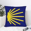 Camino De Santiago Square Pillow Cases Sun Ray Like Cushion Covers Awesome Zippered Decor Pillowcase For Home 18"