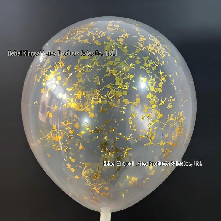 12" Transparent Sequin Balloon with Confetti - Colored Balloon for Christmas Party Decor