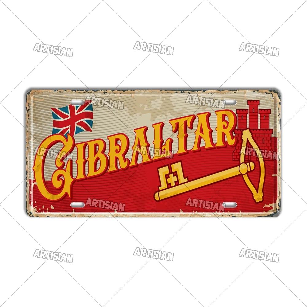 Artisian Britain Scotland Northern Ireland Landmark License Plate England UK Metal Tin Plaque United Kingdom City Car Metal Sign