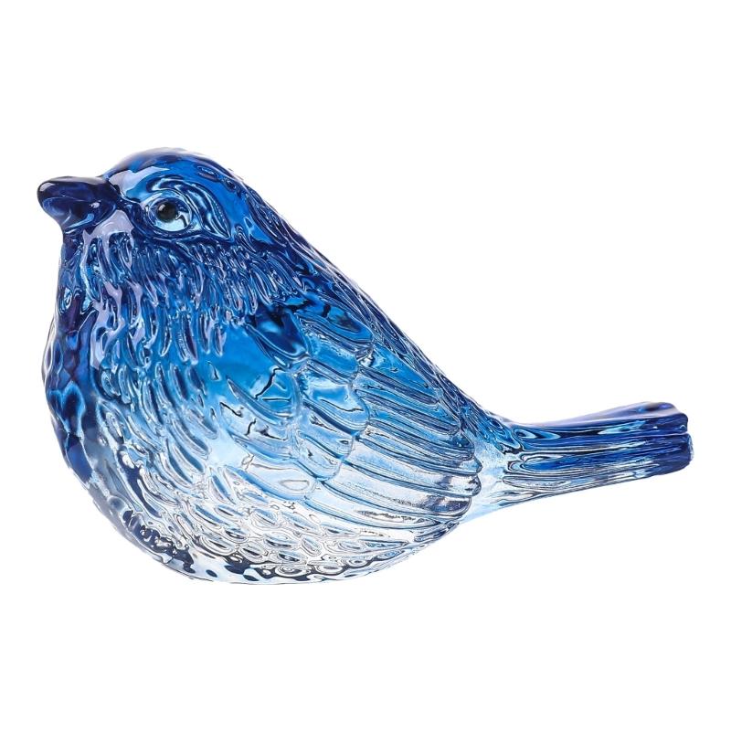 Colorful Crystal Bird Statue Handcrafted Desk Ornament For Home Decoration And Collectors