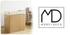 Three-compartment bamboo laundry basket, beige, 100 l