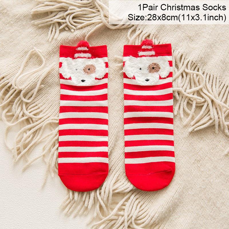 Ornements Chaussettes de Noël Dessin Animé Décorations Joyeux Noël Pour la Maison Cadeaux de Noël Noël Navidad Fournitures Bonne Année
