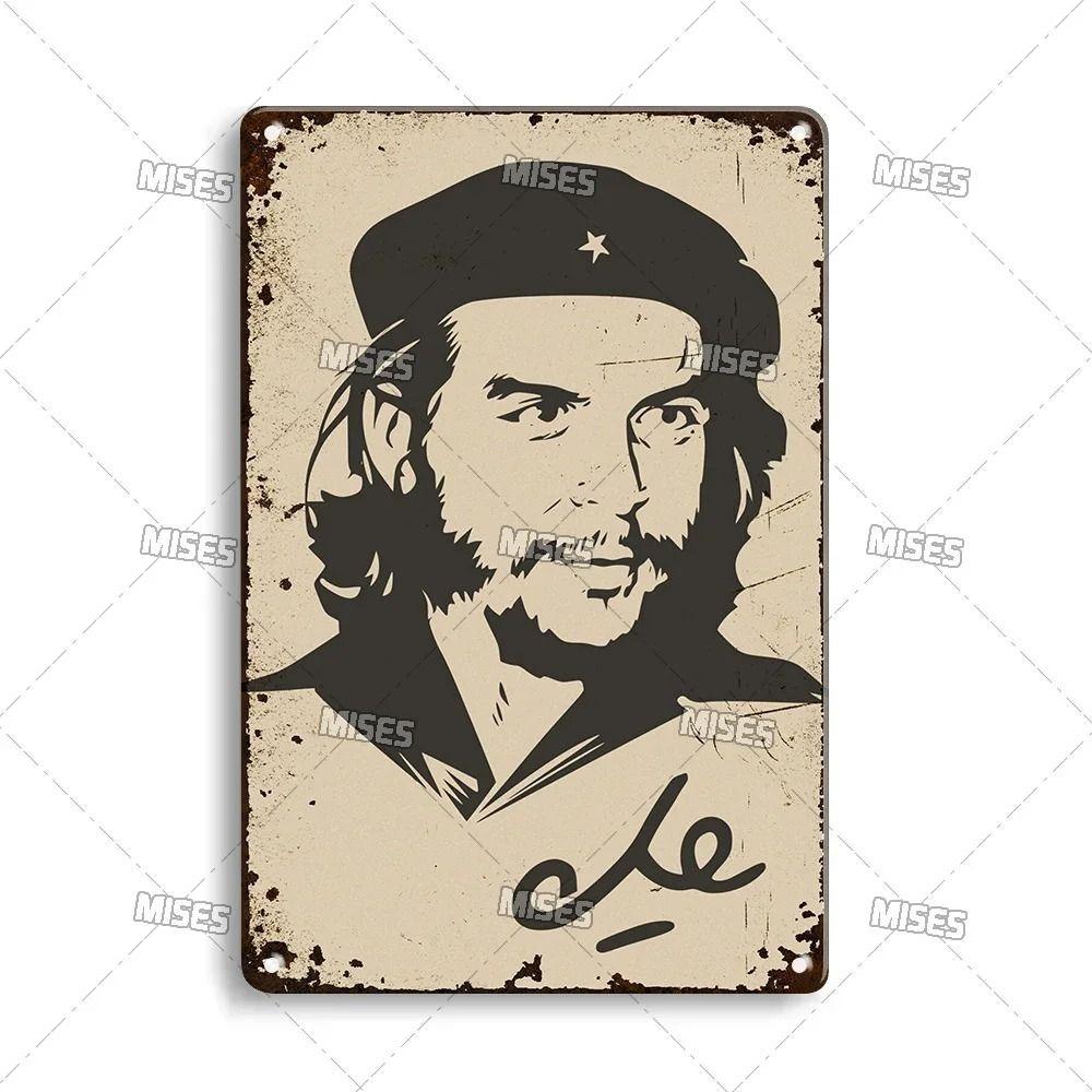 Retro Metalowy Znak Che Guevara Dekoracja Ścienna Sztuka Vintage Plakat Cynowy 20x30 cm