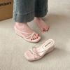 Temperament Shoes Year High Heels Sandals Toe Summer French Outside Cool Slippers Fairy